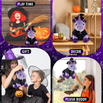 SUPER-SOFT PLUSH - PURPLE UNICORN 9" WITCH