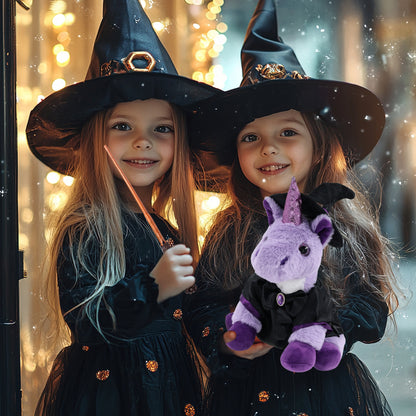 SUPER-SOFT PLUSH - PURPLE UNICORN 9" WITCH