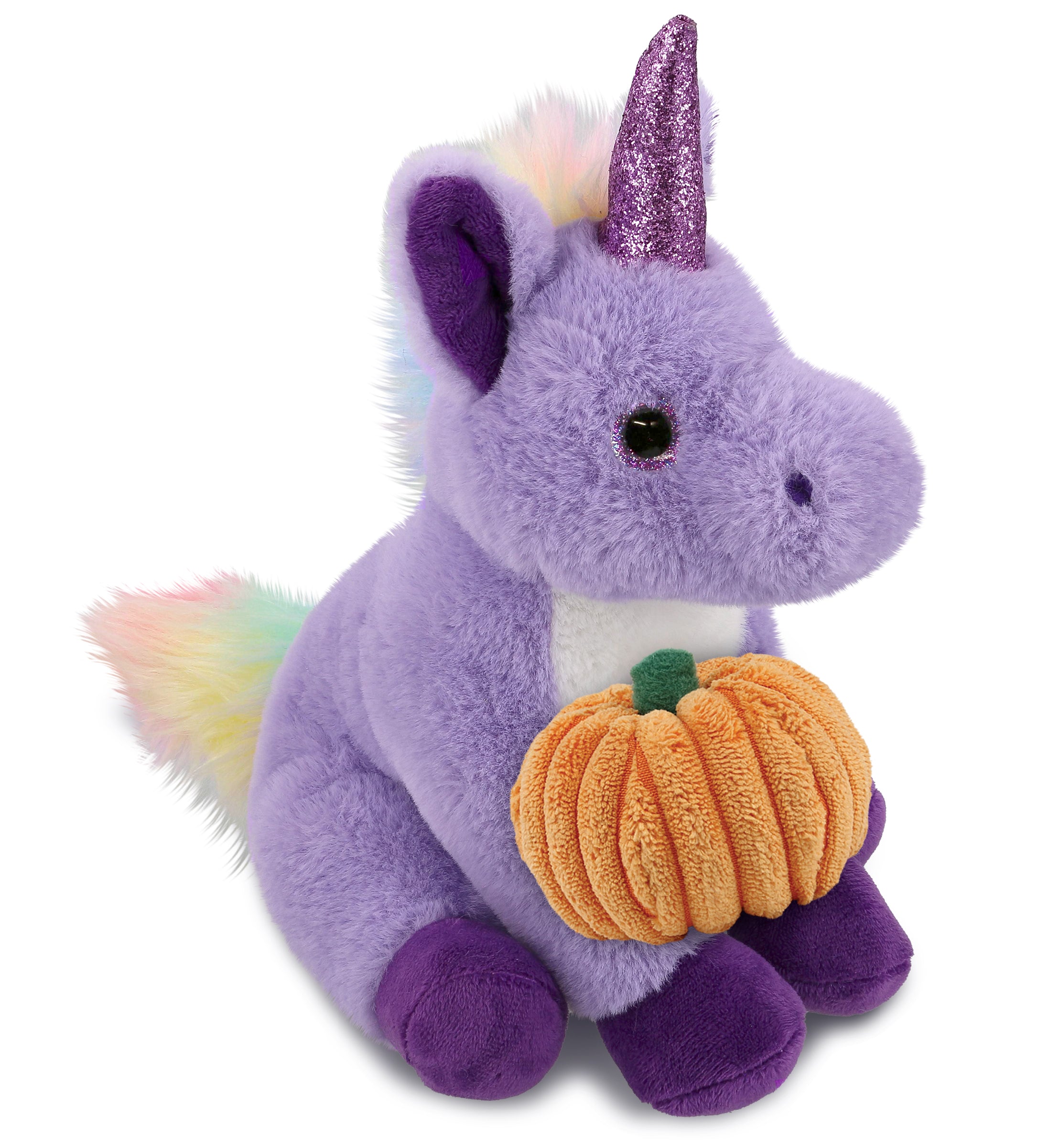 PLUSH PUMPKIN - SUPER-SOFT PLUSH - PURPLE UNICORN 9"