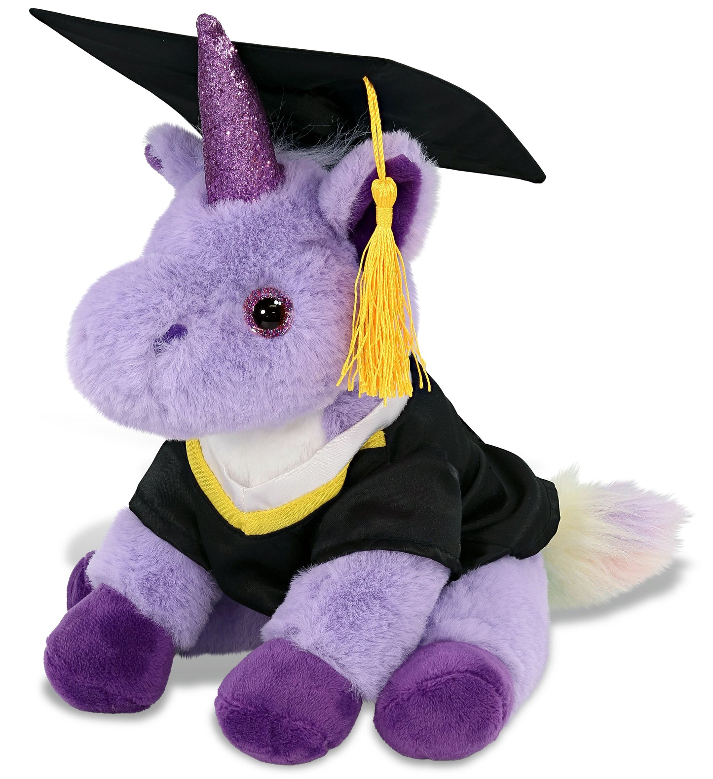 PLUSH GRADUATION - SUPER-SOFT PLUSH - PURPLE UNICORN 9"