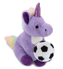 SUPER-SOFT PLUSH - PURPLE UNICORN 9" WITH SOCCER PLUSH