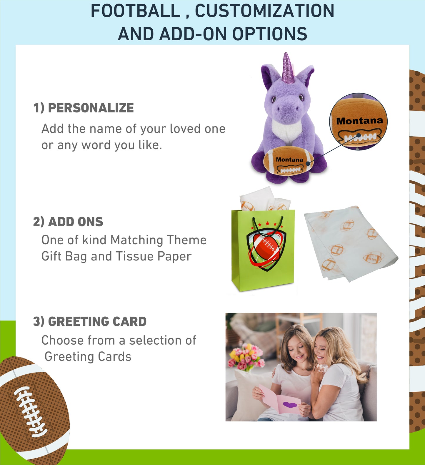 SUPER-SOFT PLUSH - PURPLE UNICORN 9" WITH FOOTBALL PLUSH