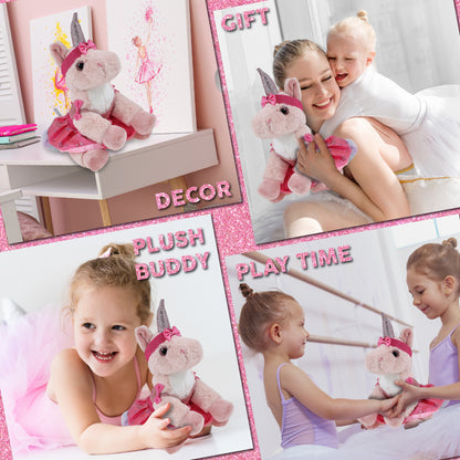 SUPER-SOFT PLUSH - PINK UNICORN 9" BALLERINA