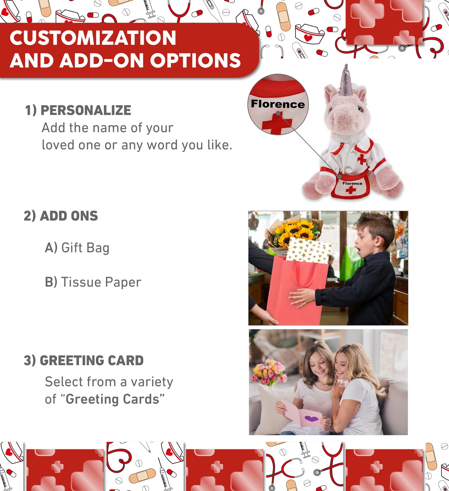 SUPER-SOFT PLUSH - PINK UNICORN 9" With NURSE Dress-Up