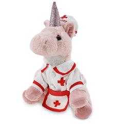 SUPER-SOFT PLUSH - PINK UNICORN 9" With NURSE Dress-Up