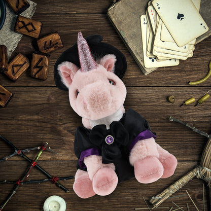 SUPER-SOFT PLUSH - PINK UNICORN 9" WITCH