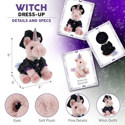 SUPER-SOFT PLUSH - PINK UNICORN 9" WITCH