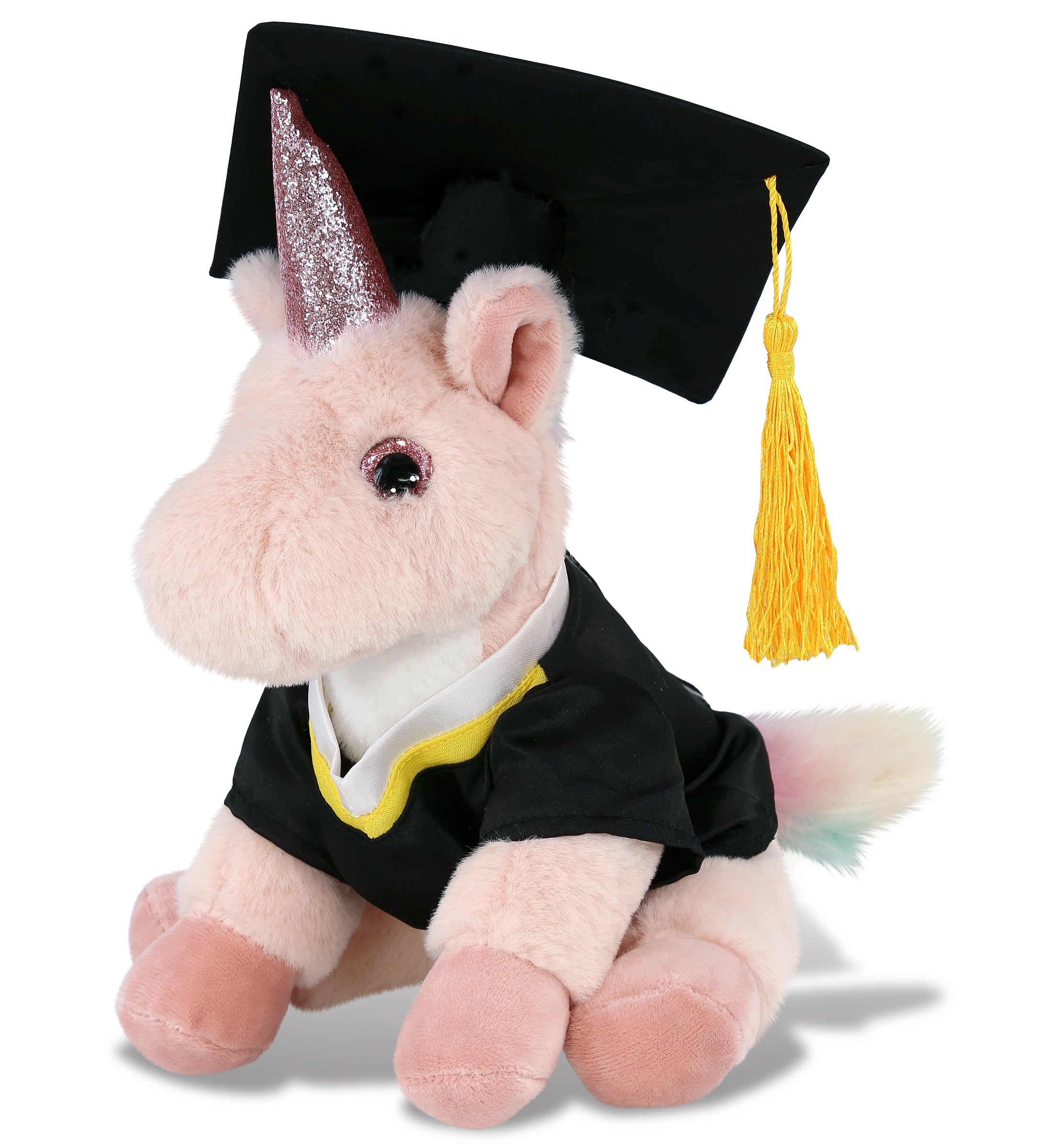 PLUSH GRADUATION - SUPER-SOFT PLUSH - PINK UNICORN 9"