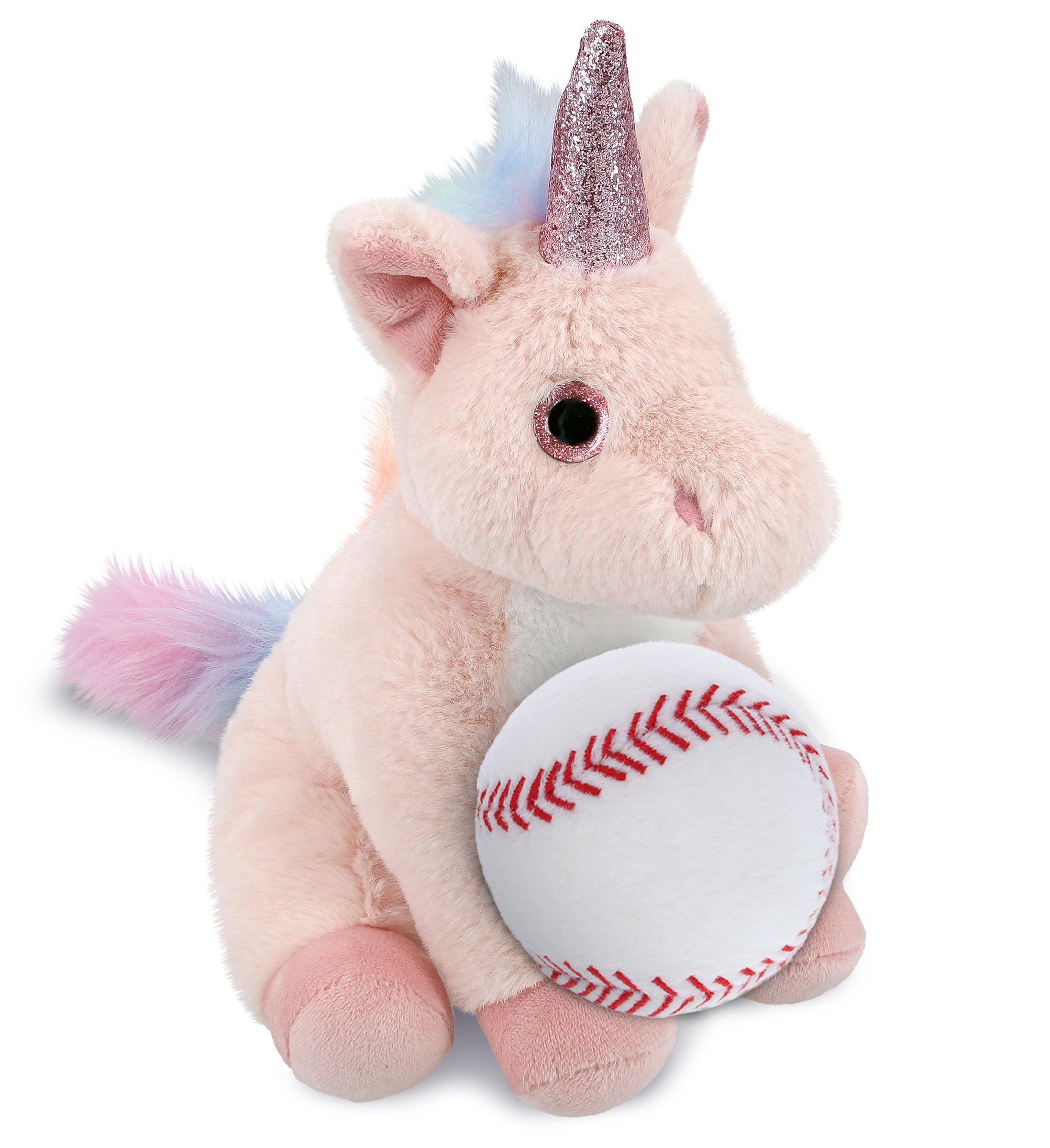 PLUSH BASEBALL - SUPER-SOFT PLUSH - PINK UNICORN 9"