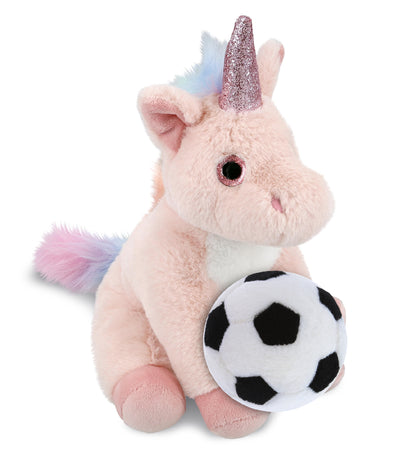 SUPER-SOFT PLUSH - PINK UNICORN 9" WITH SOCCER PLUSH