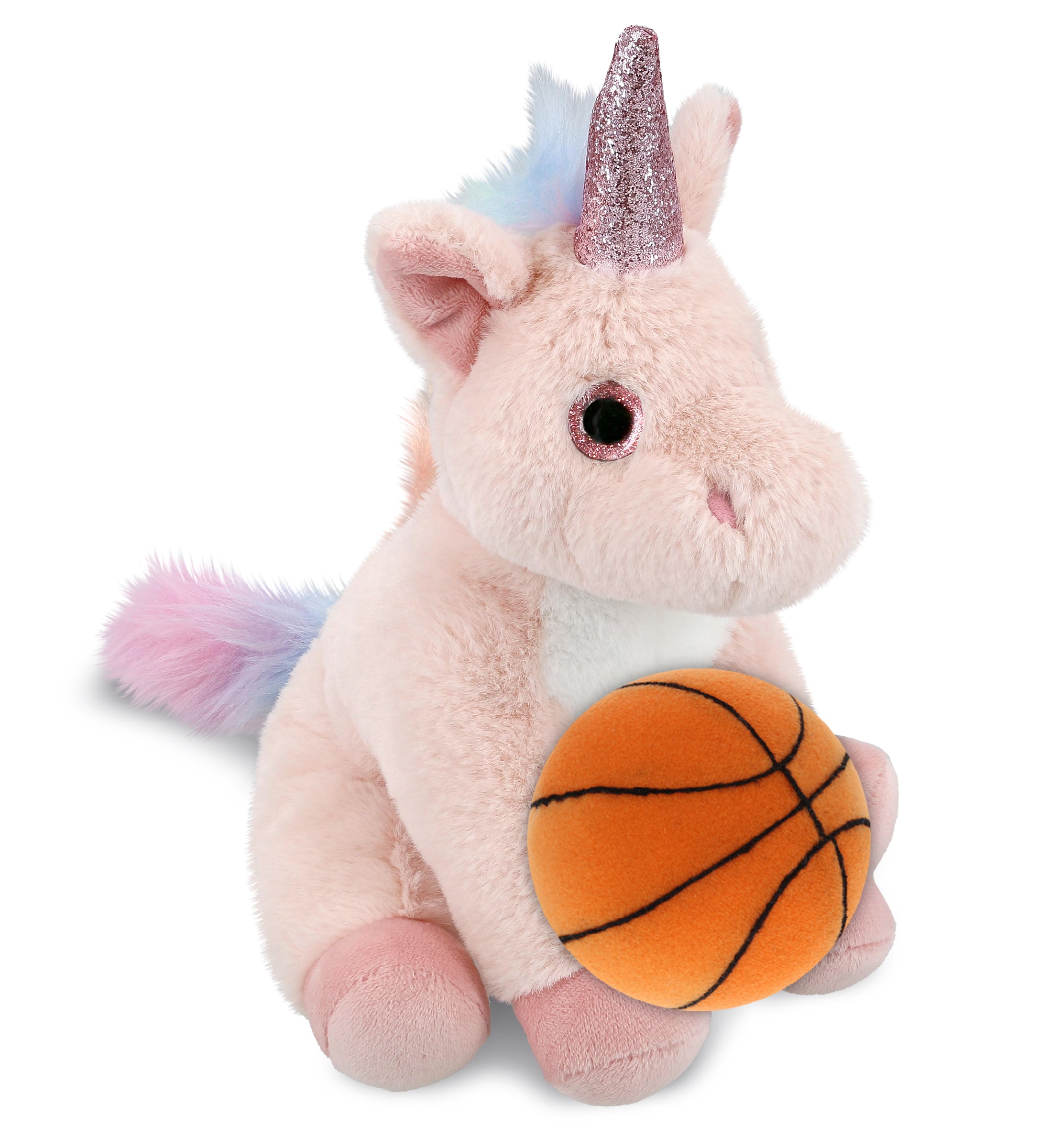 PLUSH BASKETBALL - SUPER-SOFT PLUSH - PINK UNICORN 9"