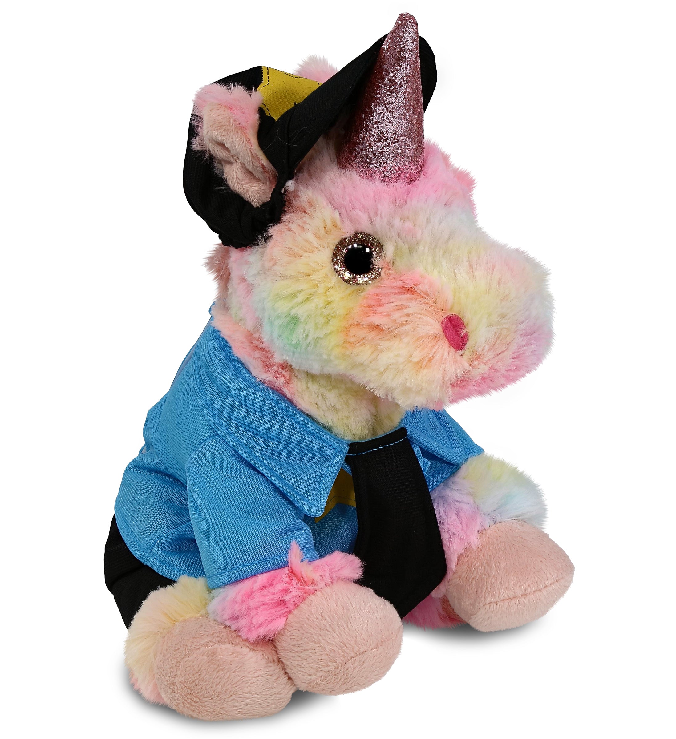 PLUSH POLICE - SUPER-SOFT PLUSH - RAINBOW UNICORN 9"