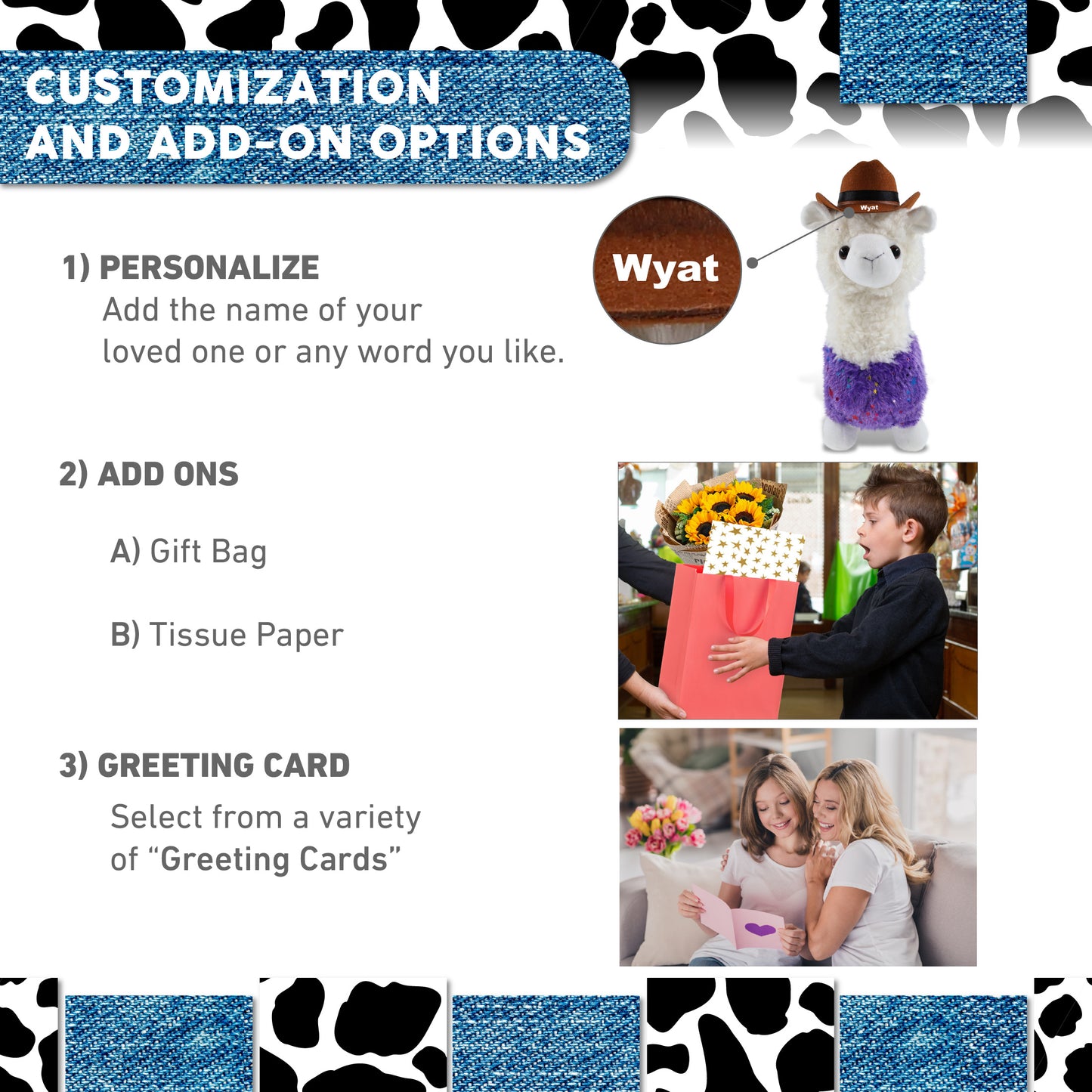 PLUSH - SPARKLE PURPLE LLAMA COWBOY DRESS UP