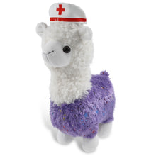 PLUSH - SPARKLE PURPLE LLAMA NURSE
