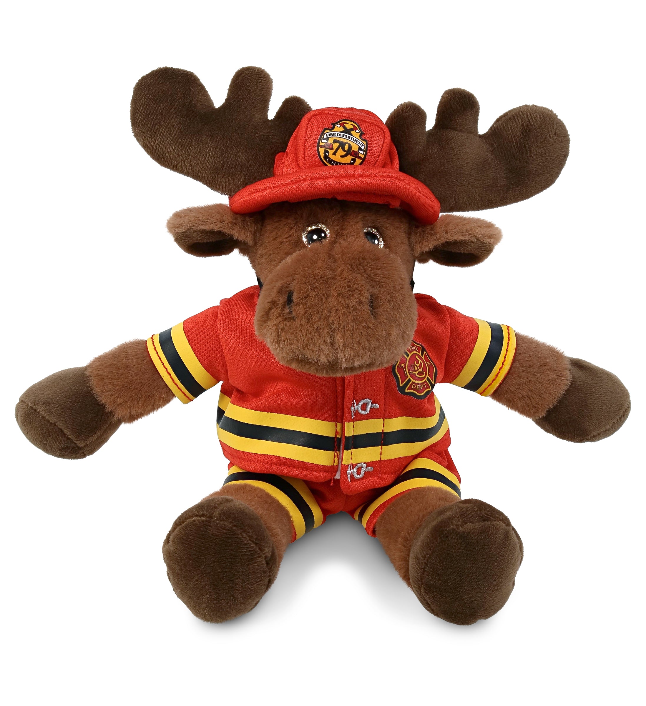 PLUSH FIREMAN - SUPER-SOFT PLUSH - LONG LEG MOOSE 10.5"