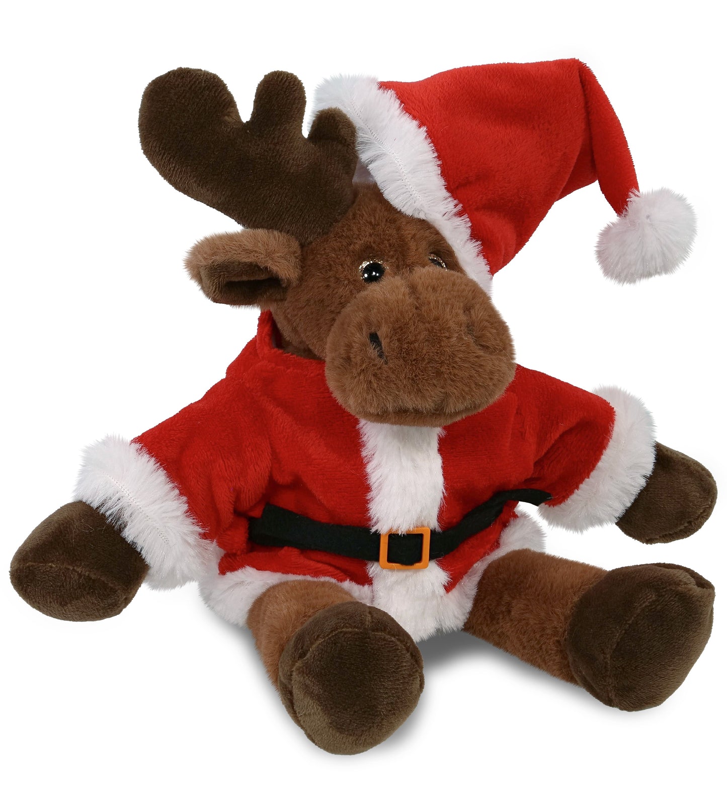 PLUSH SANTA - SUPER-SOFT PLUSH - LONG LEG MOOSE 10.5"