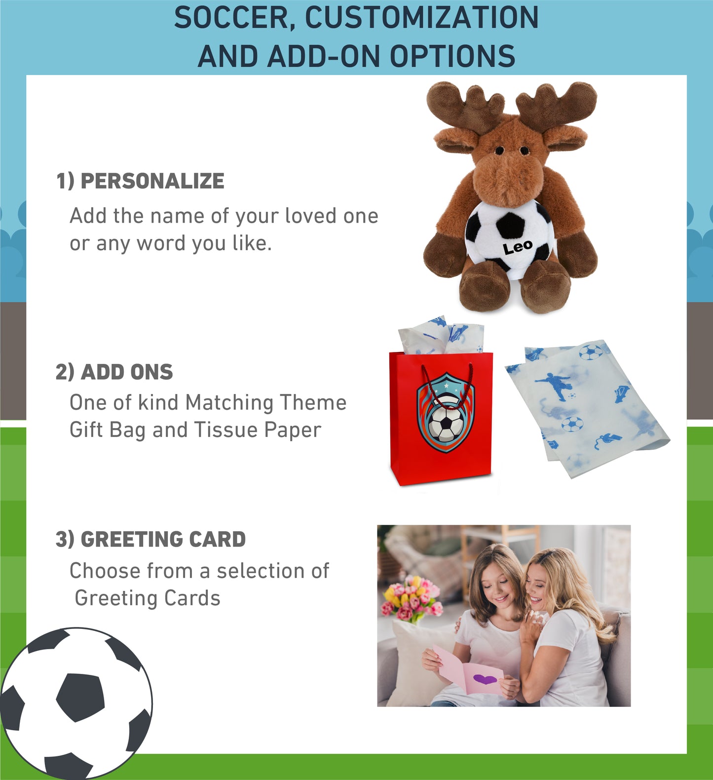 SUPER-SOFT PLUSH - LONG LEG MOOSE 10.5" WITH SOCCER PLUSH