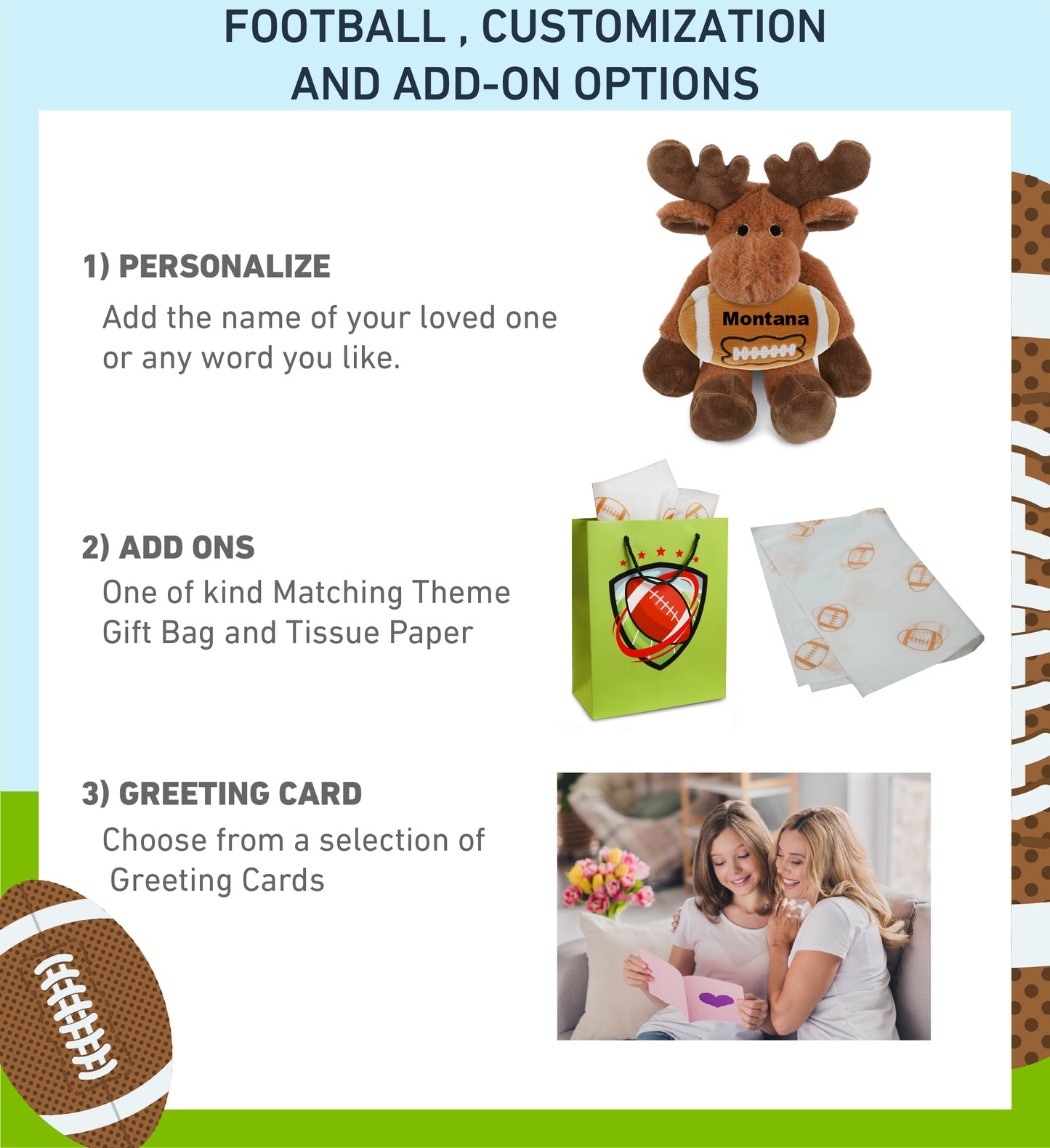 SUPER-SOFT PLUSH - LONG LEG MOOSE 10.5" WITH FOOTBALL PLUSH