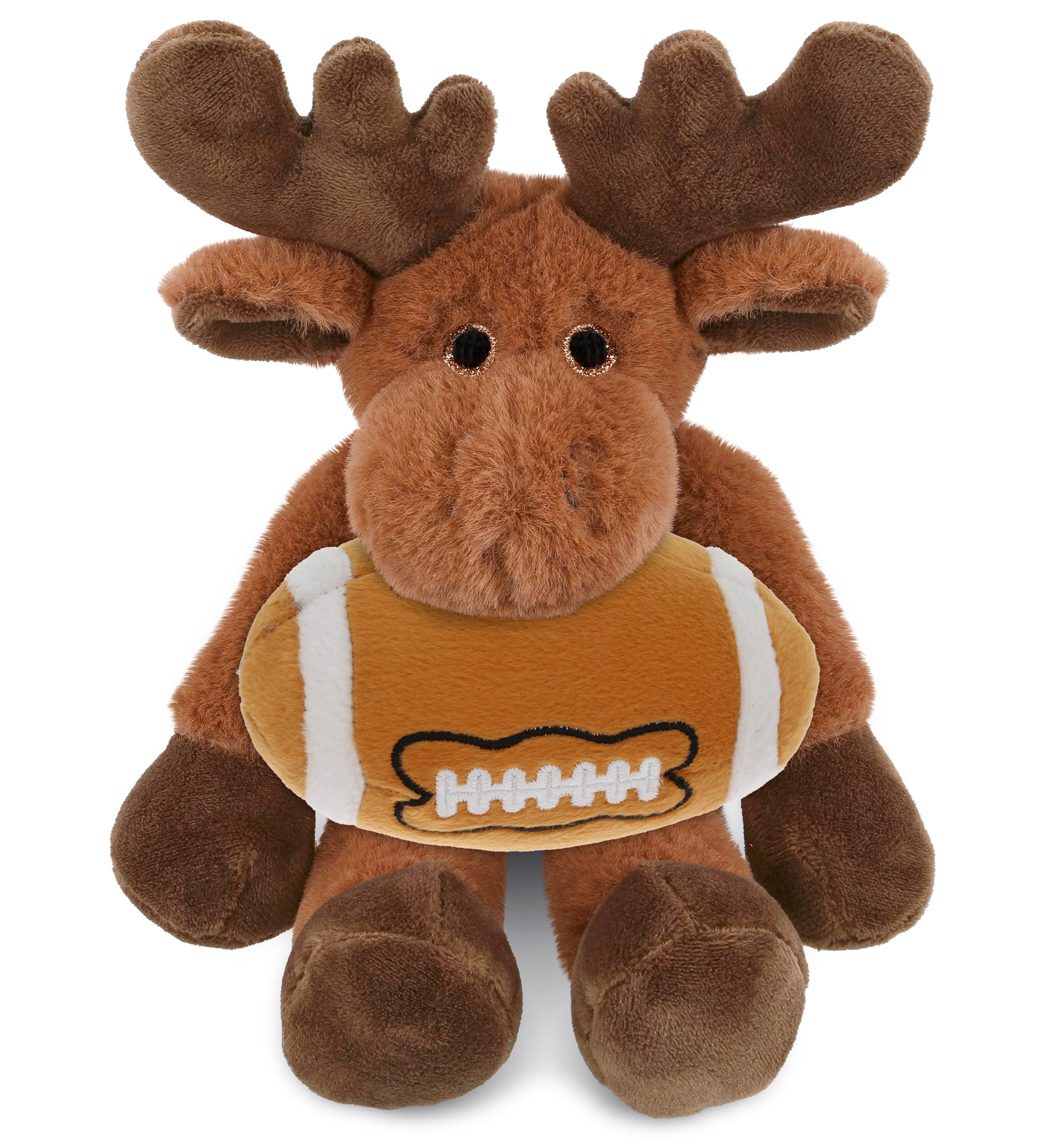 SUPER-SOFT PLUSH - LONG LEG MOOSE 10.5" WITH FOOTBALL PLUSH