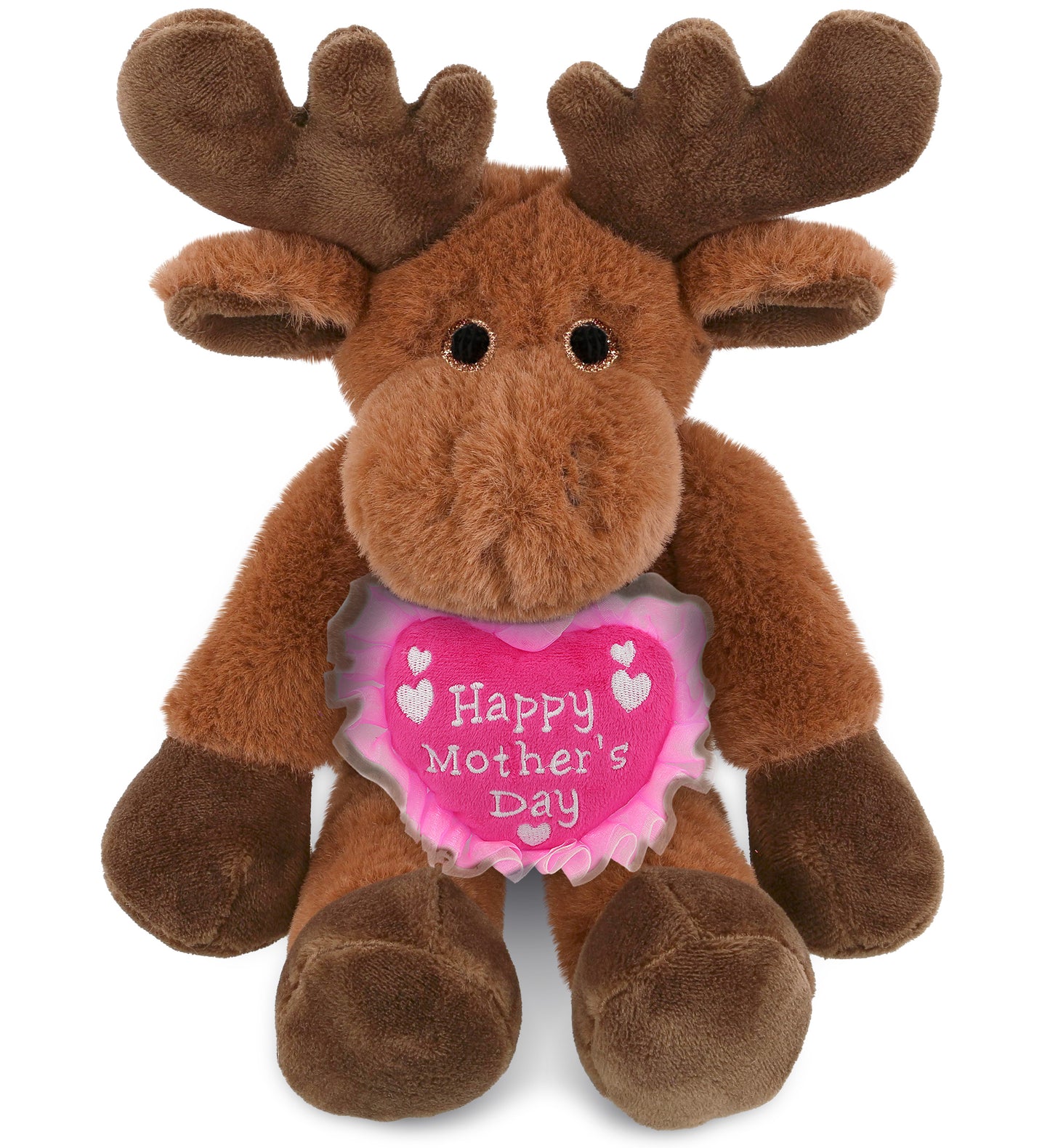 PLUSH MOTHERS DAY HEART - SUPER-SOFT PLUSH - LONG LEG MOOSE 10.5"