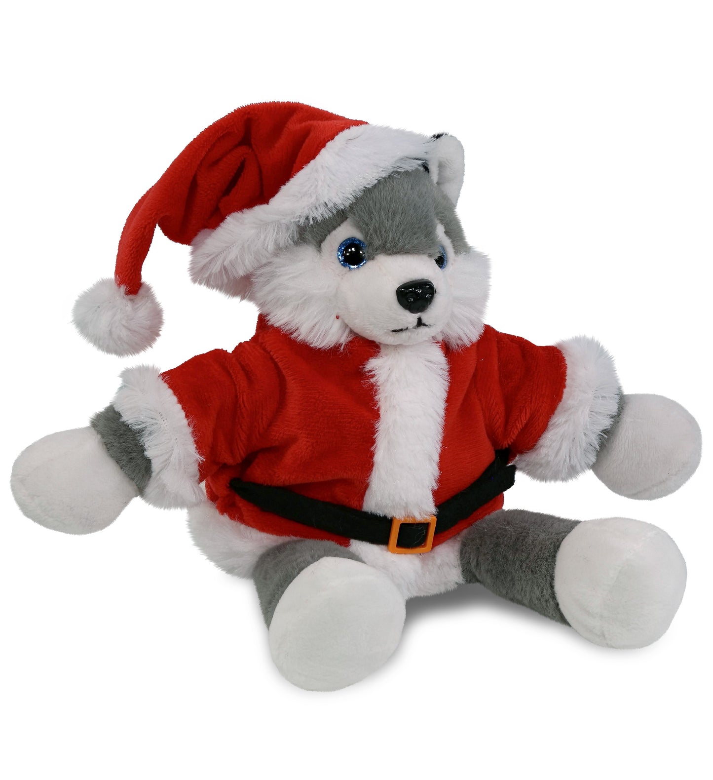 PLUSH SANTA - SUPER-SOFT PLUSH - LONG LEG HUSKY 10.5"