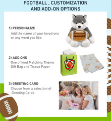 SUPER-SOFT PLUSH - LONG LEG HUSKY 10.5" WITH FOOTBALL PLUSH