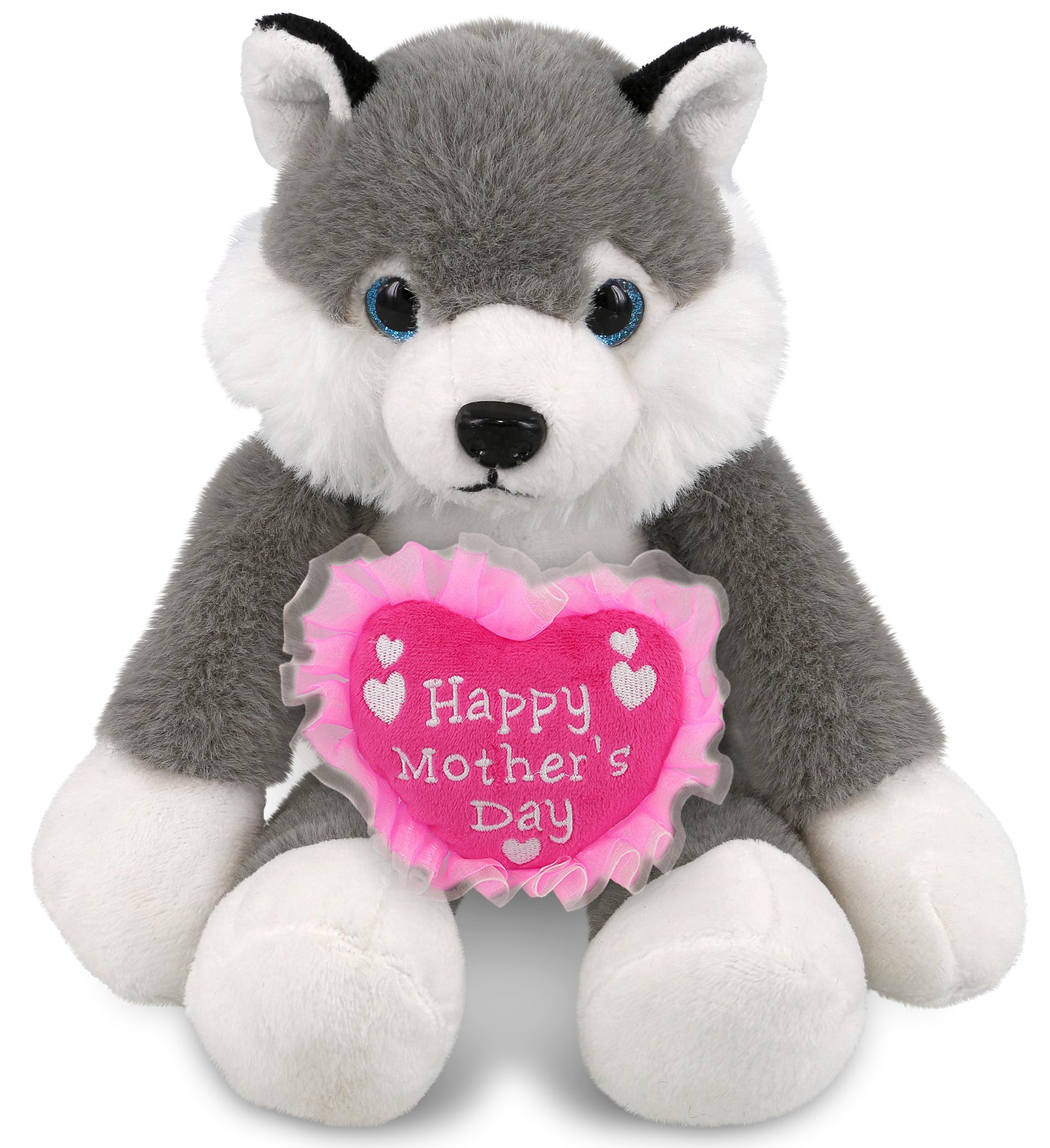 PLUSH MOTHERS DAY HEART - SUPER-SOFT PLUSH - LONG LEG HUSKY 10.5"