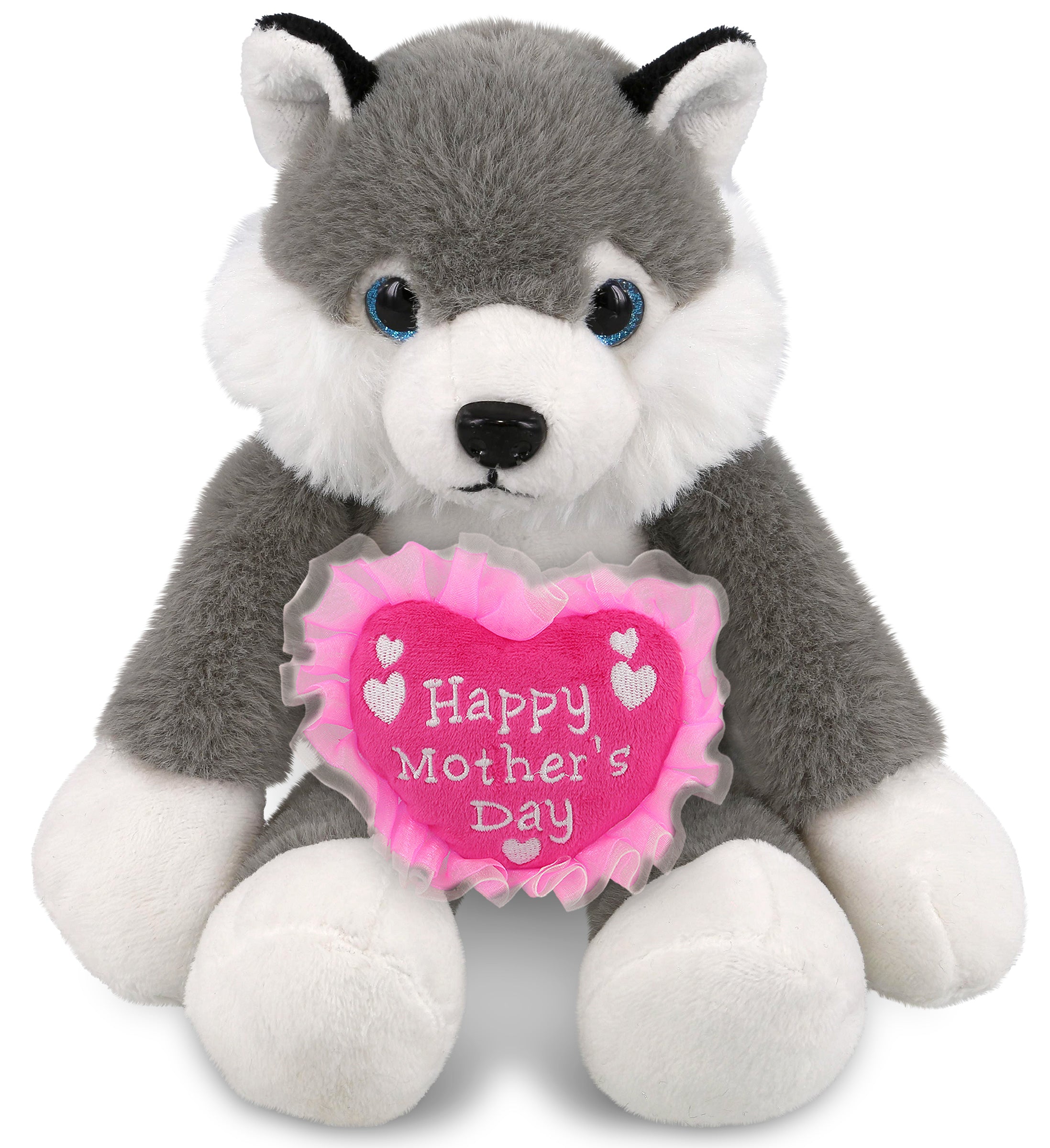 PLUSH MOTHERS DAY HEART - SUPER-SOFT PLUSH - LONG LEG HUSKY 10.5"