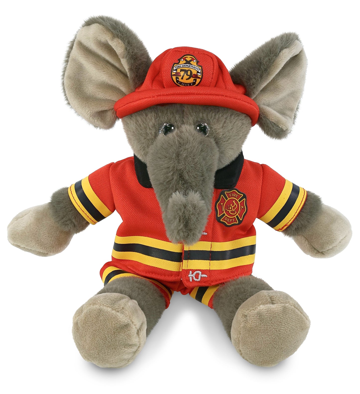 PLUSH FIREMAN - SUPER-SOFT PLUSH - LONG LEG ELEPHANT 10.5"