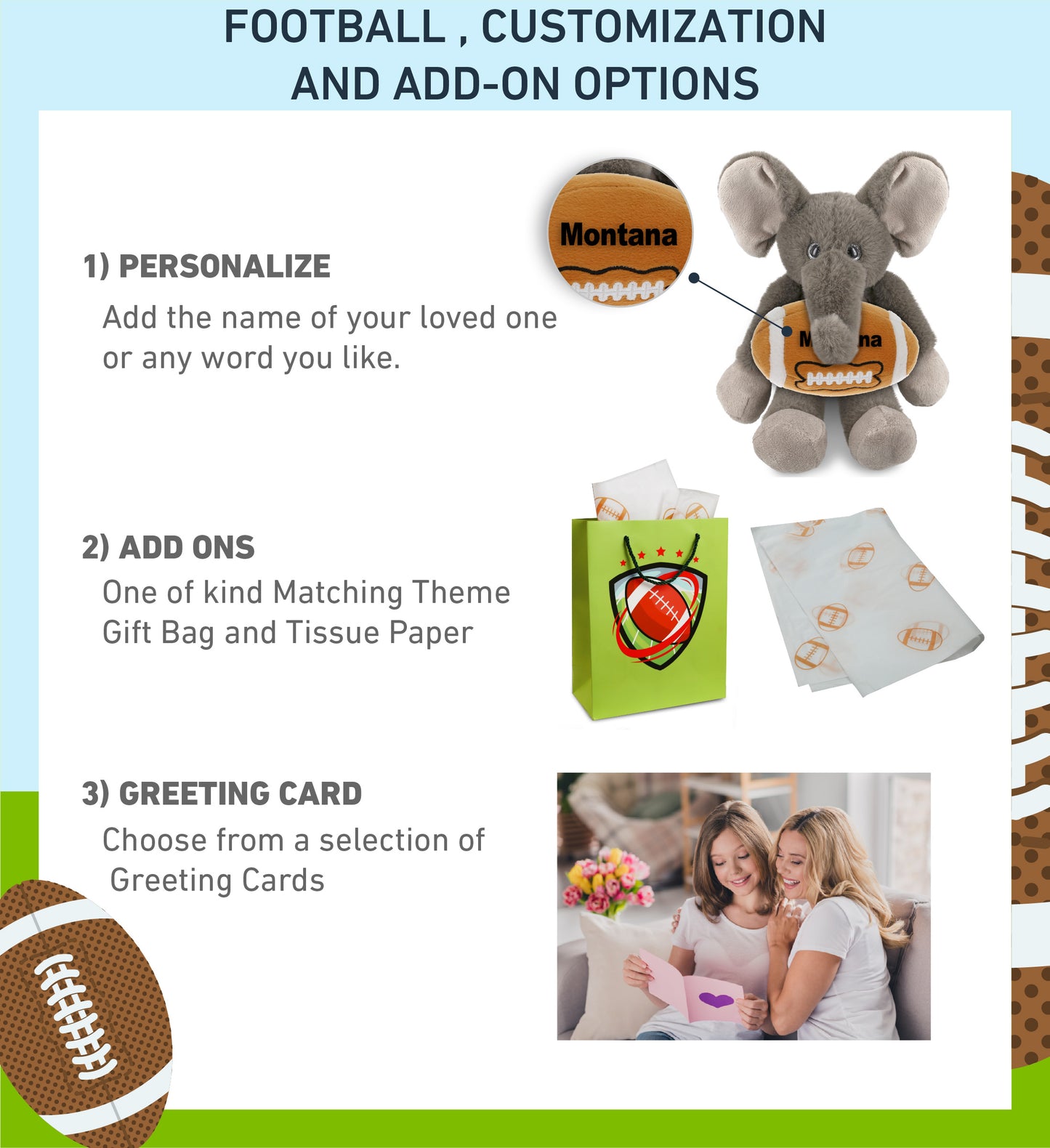 SUPER-SOFT PLUSH - LONG LEG ELEPHANT 10.5" WITH FOOTBALL PLUSH