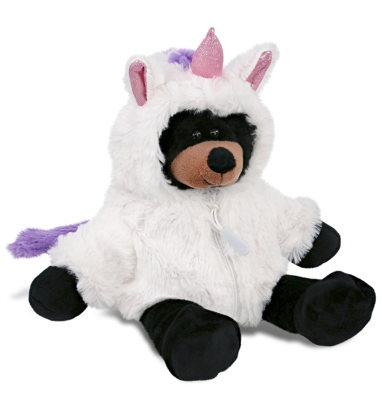 PLUSH UNICORN - SUPER-SOFT PLUSH - LONG LEG BLACK BEAR 10.5"