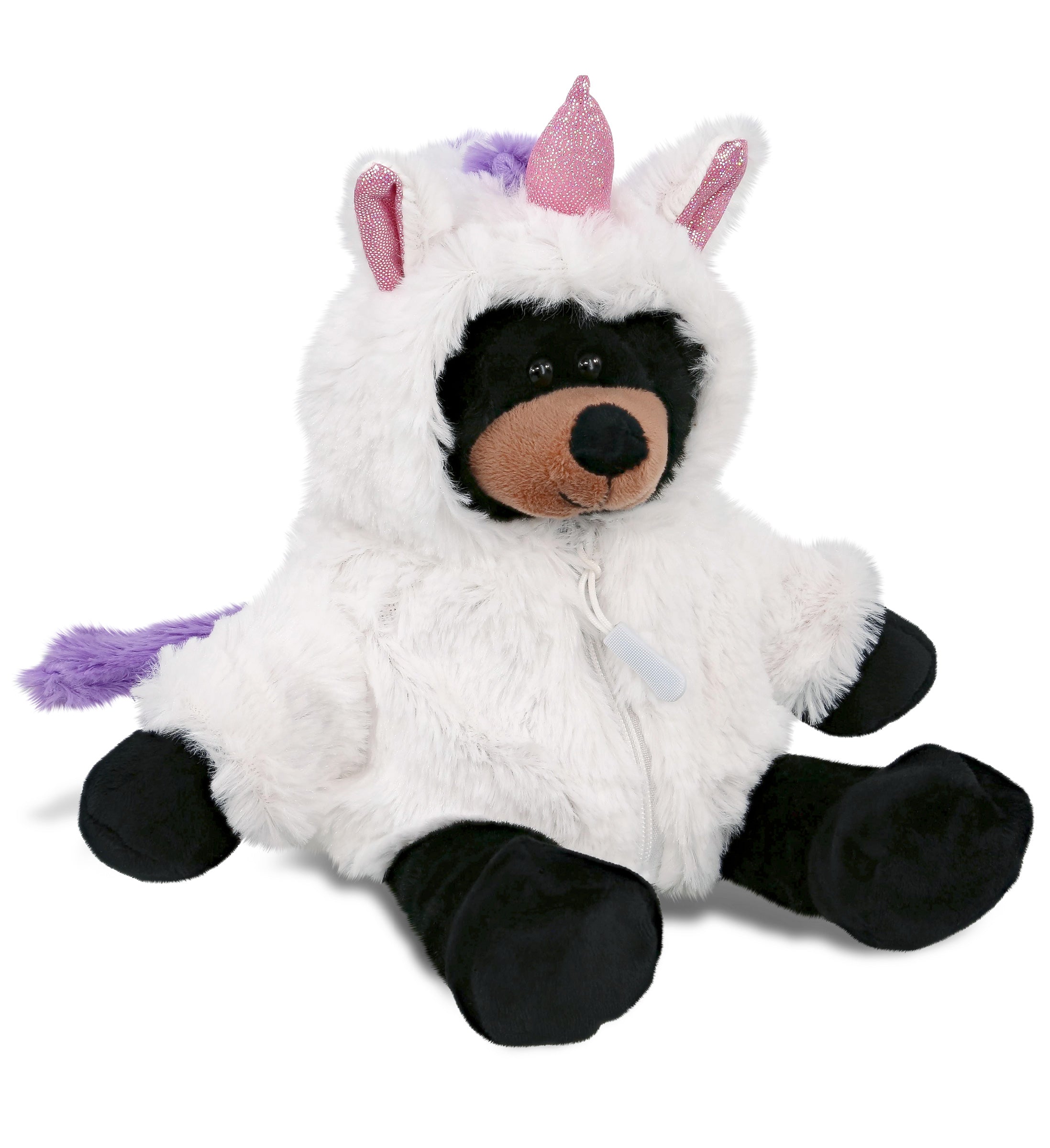 PLUSH UNICORN - SUPER-SOFT PLUSH - LONG LEG BLACK BEAR 10.5"