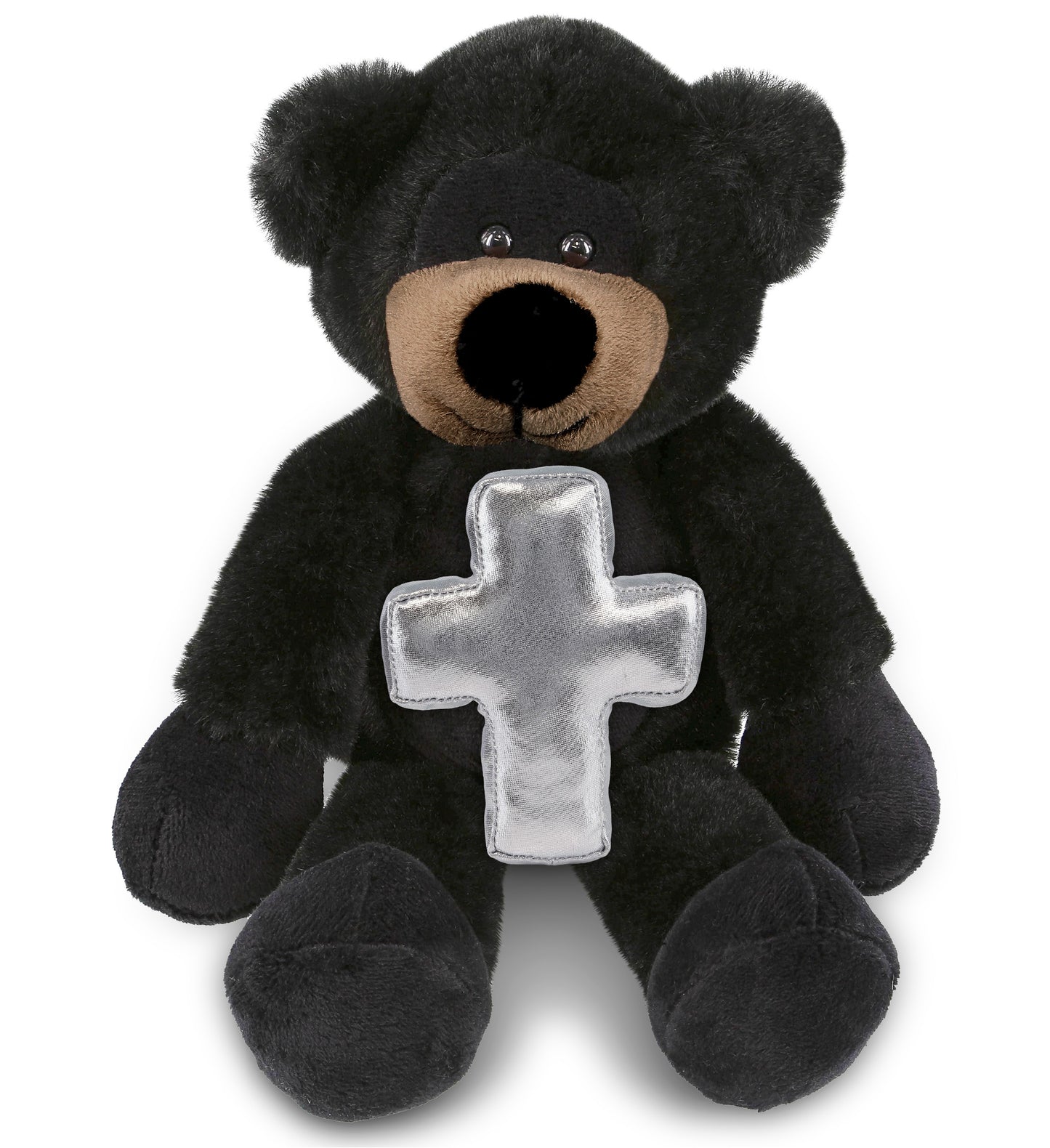 PLUSH CROSS - SUPER-SOFT PLUSH - LONG LEG BLACK BEAR 10.5"