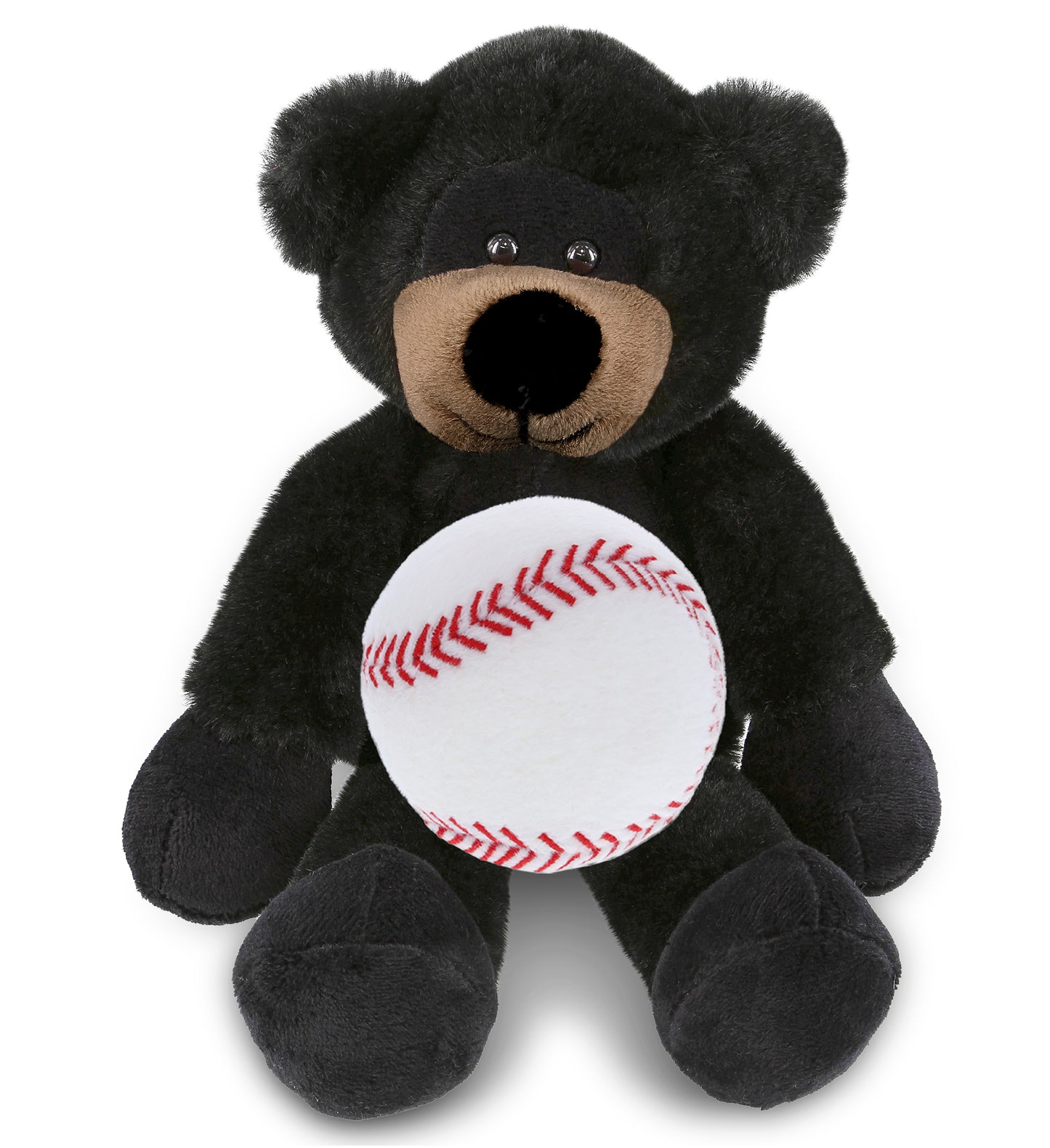 PLUSH BASEBALL - SUPER-SOFT PLUSH - LONG LEG BLACK BEAR 10.5"