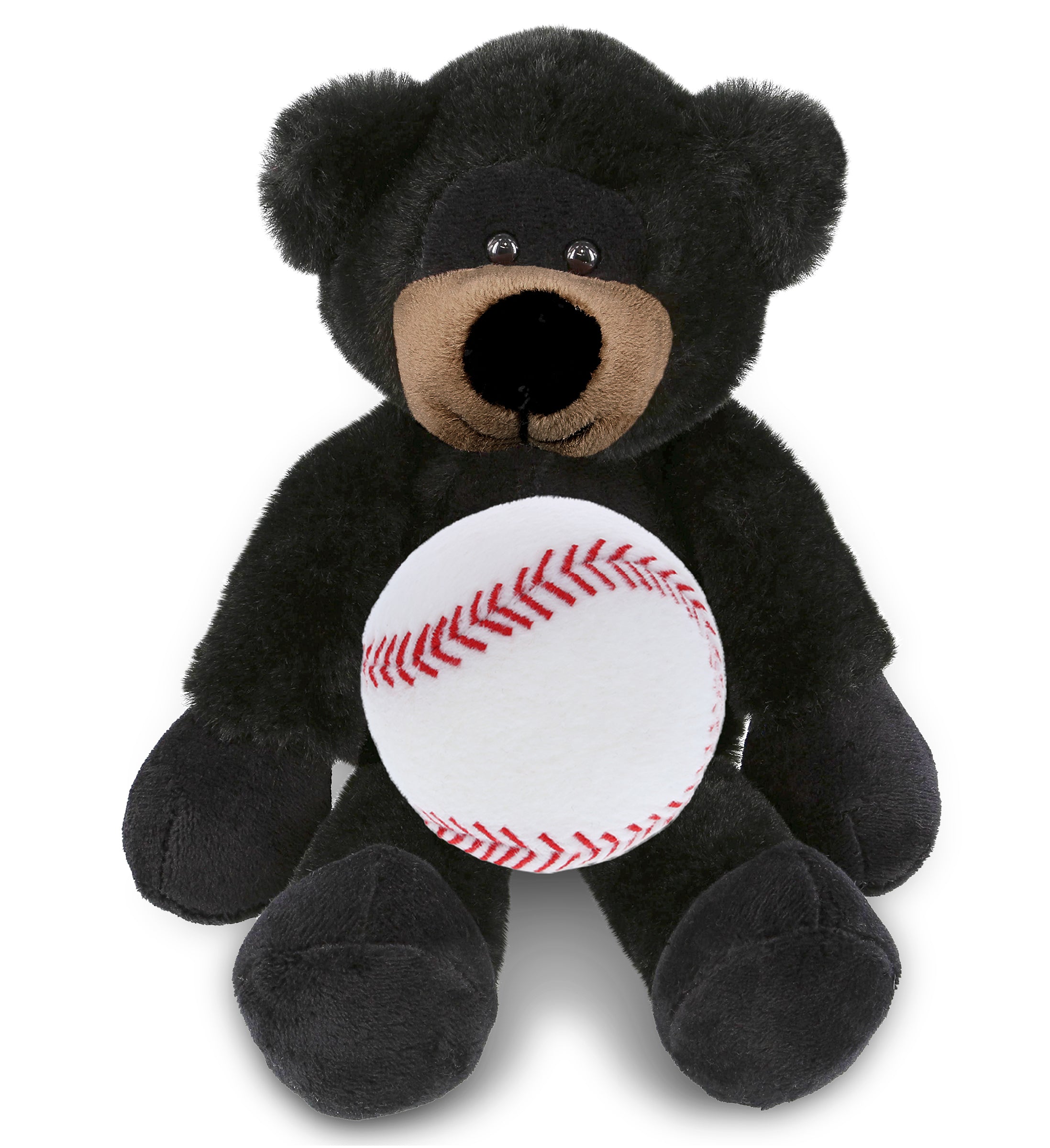 PLUSH BASEBALL - SUPER-SOFT PLUSH - LONG LEG BLACK BEAR 10.5"