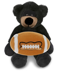 SUPER-SOFT PLUSH - LONG LEG BLACK BEAR 10.5" WITH FOOTBALL PLUSH