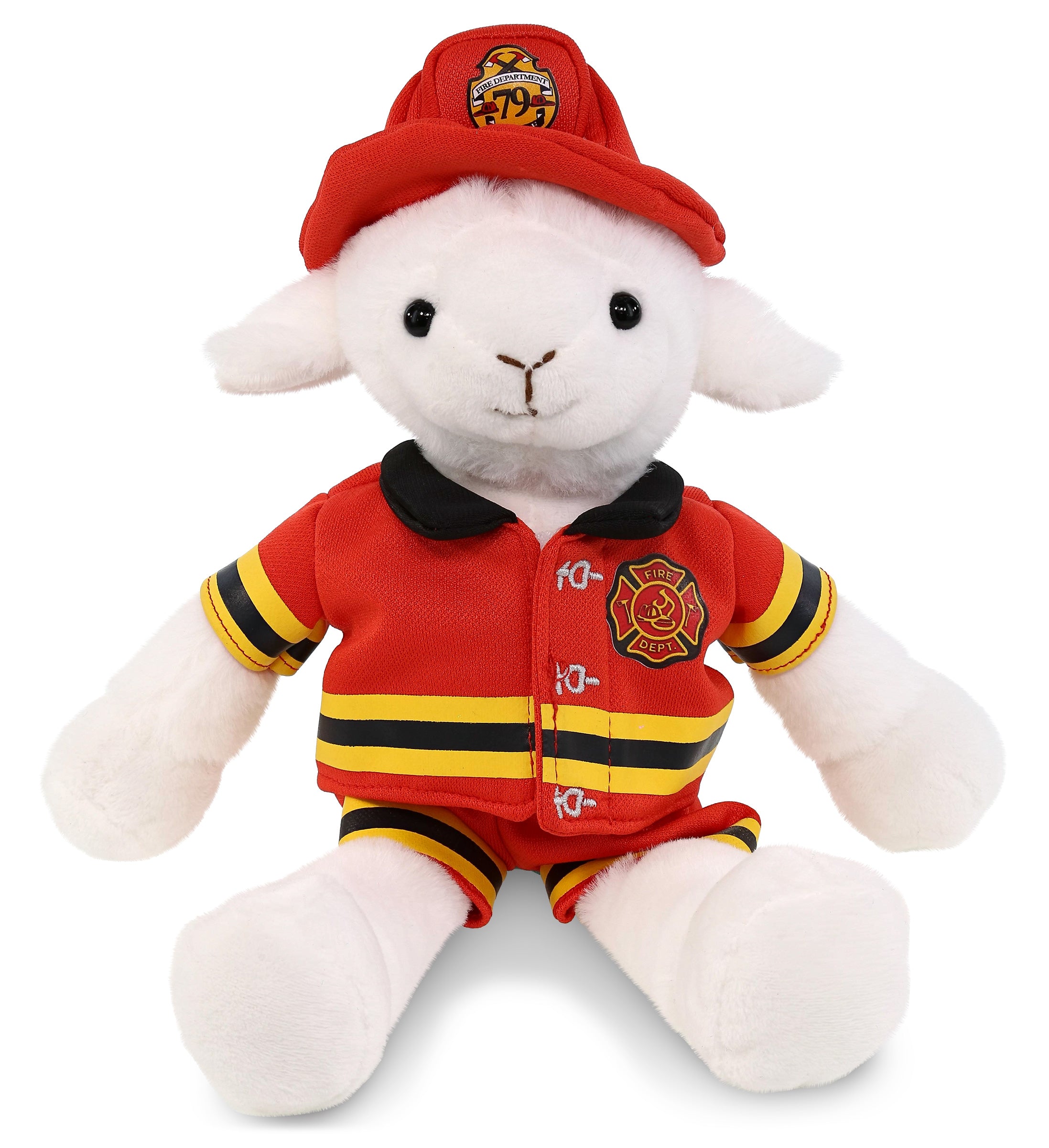 PLUSH FIREMAN - SUPER-SOFT PLUSH - LONG LEG LAMB 10.5"