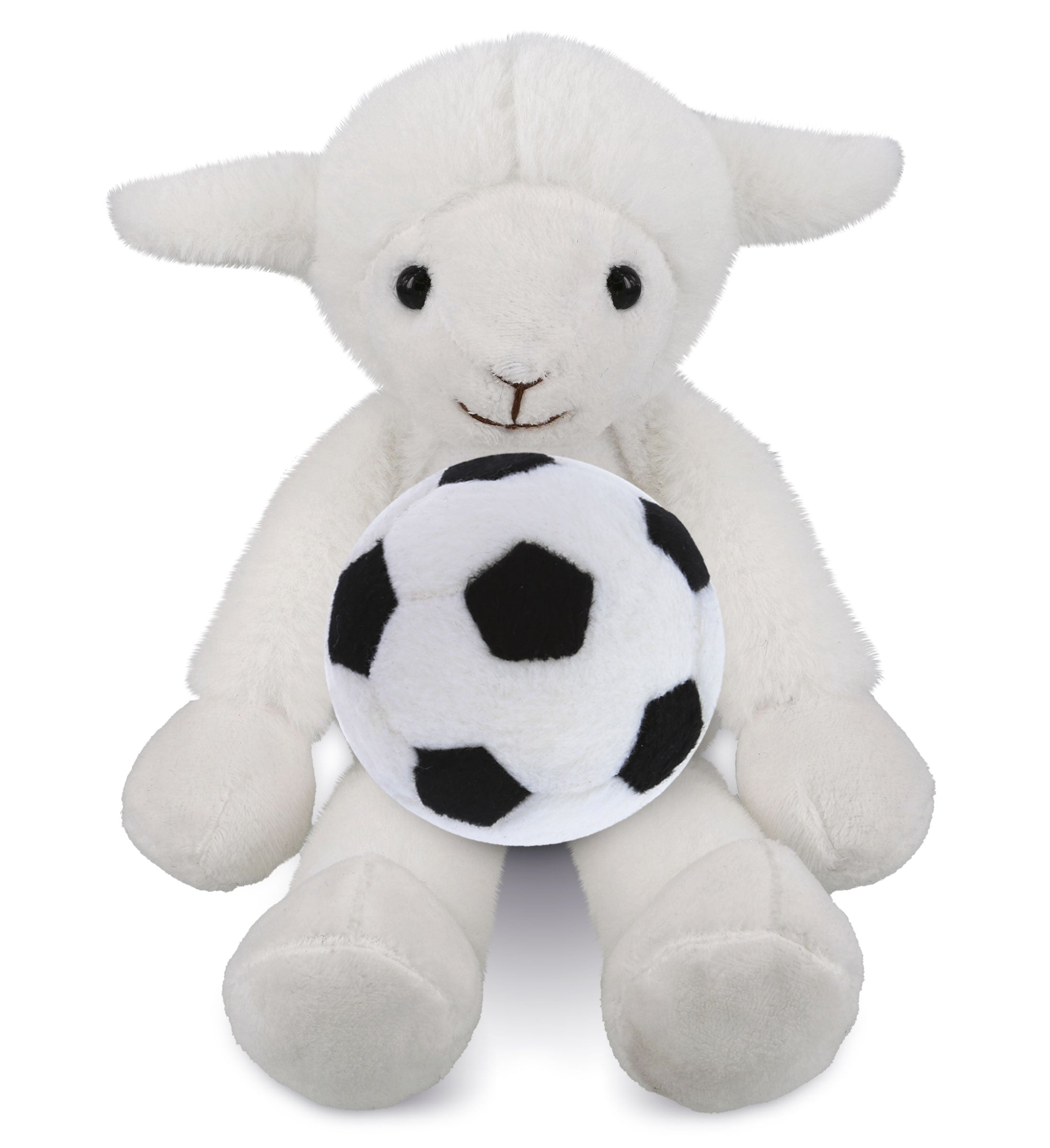 SUPER-SOFT PLUSH - LONG LEG LAMB 10.5" WITH SOCCER PLUSH