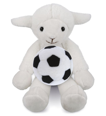 SUPER-SOFT PLUSH - LONG LEG LAMB 10.5" WITH SOCCER PLUSH