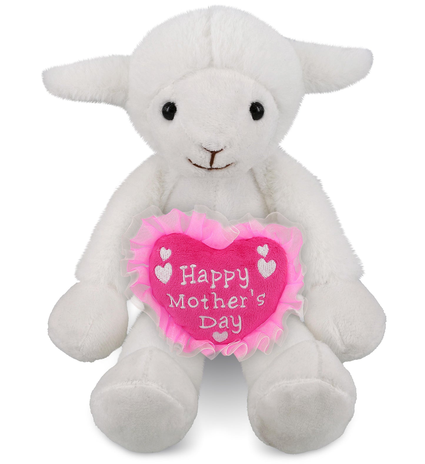 PLUSH MOTHERS DAY HEART - SUPER-SOFT PLUSH - LONG LEG LAMB 10.5"