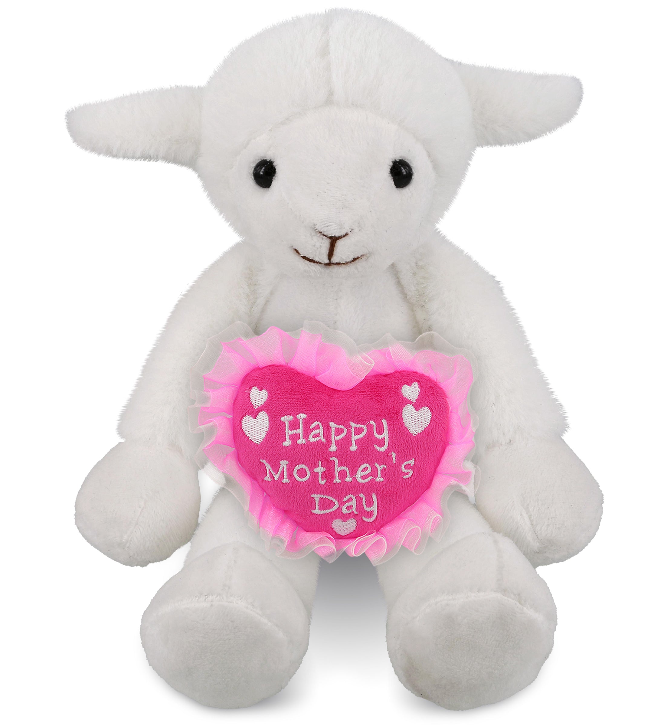PLUSH MOTHERS DAY HEART - SUPER-SOFT PLUSH - LONG LEG LAMB 10.5"