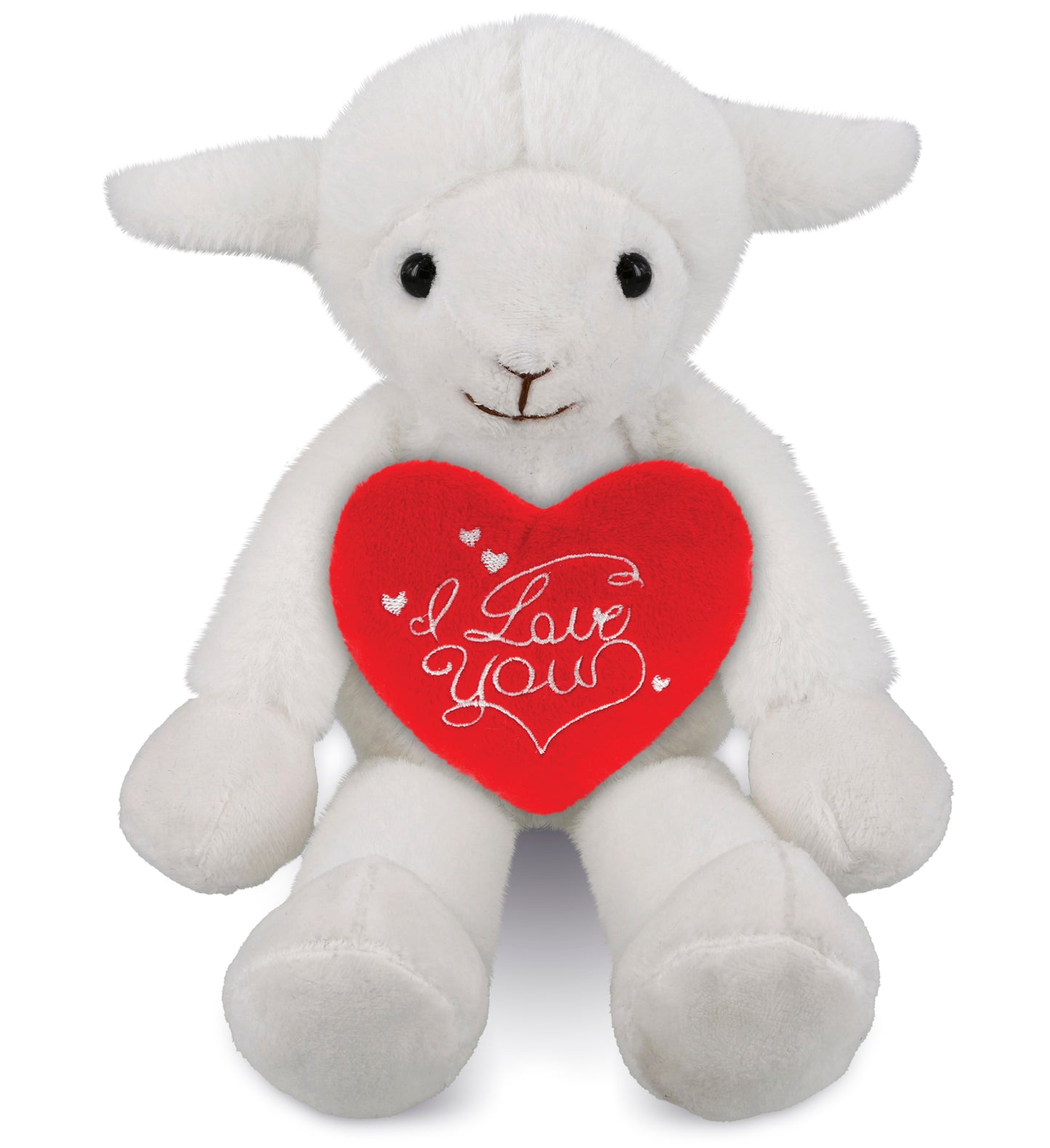 PLUSH I LOVE YOU RED HEART - SUPER-SOFT PLUSH - LONG LEG LAMB 10.5"