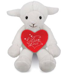 PLUSH I LOVE YOU RED HEART - SUPER-SOFT PLUSH - LONG LEG LAMB 10.5"