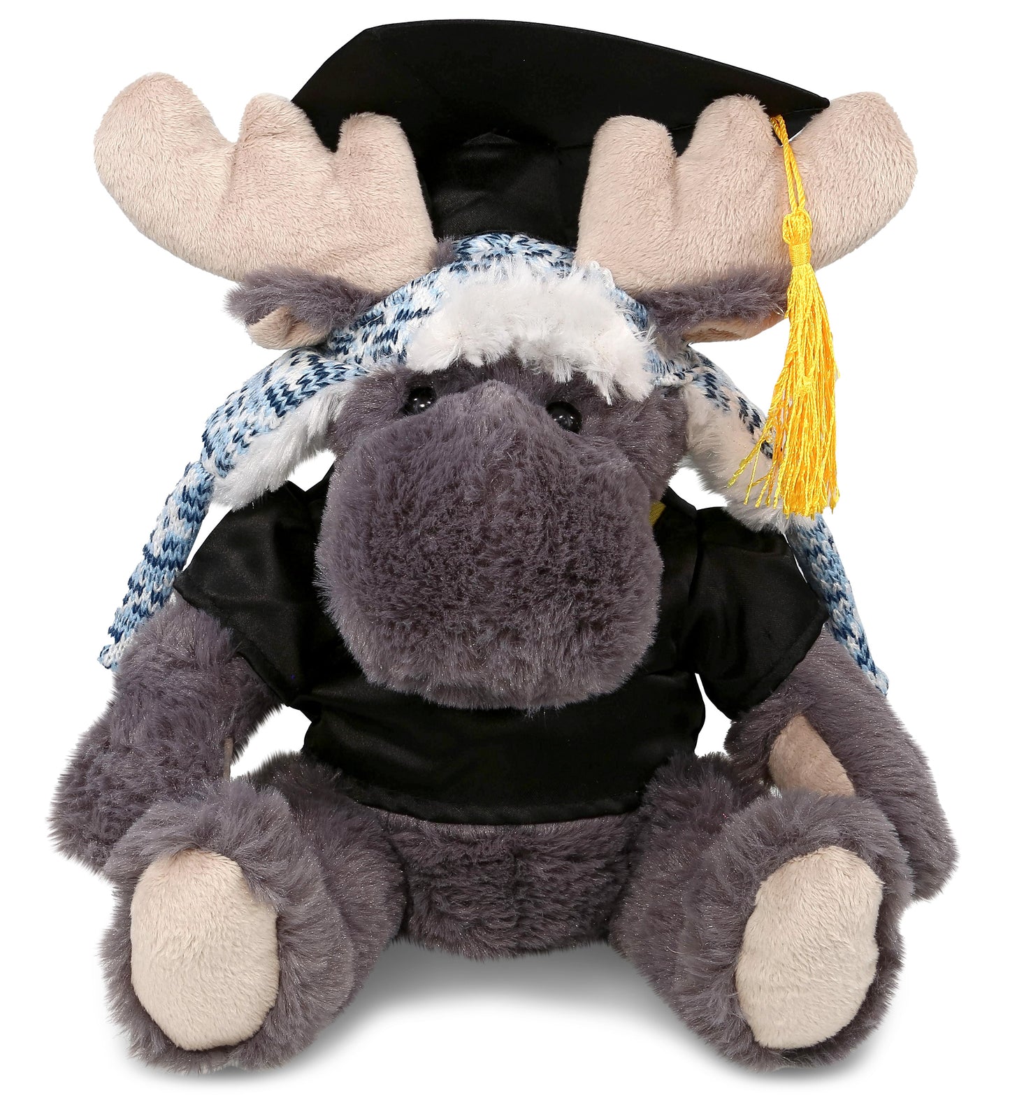 PLUSH GRADUATION - SUPER SOFT PLUSH WITH CLOTHES  - GREY MOOSE
