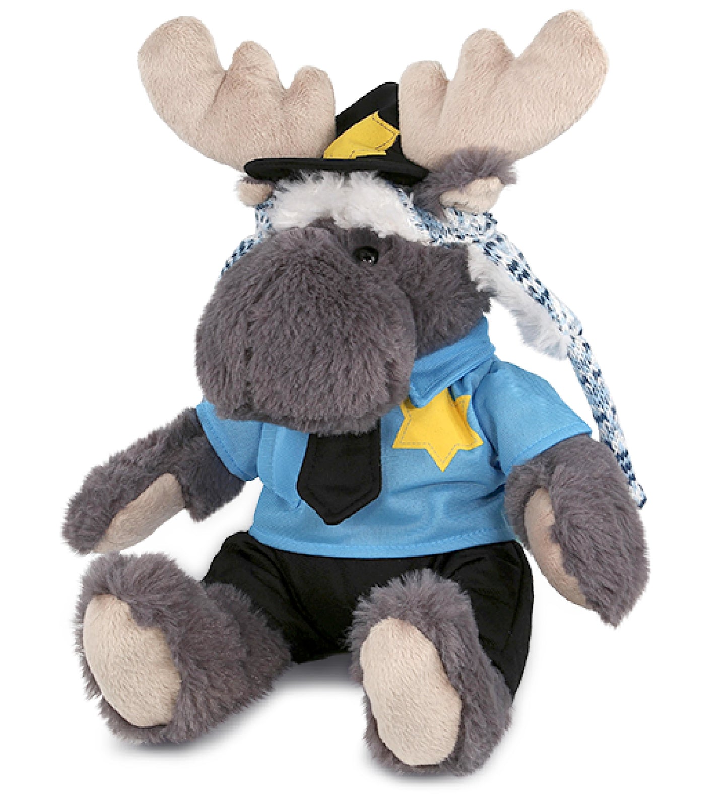 PLUSH POLICE - SUPER SOFT PLUSH WITH CLOTHES  - GREY MOOSE