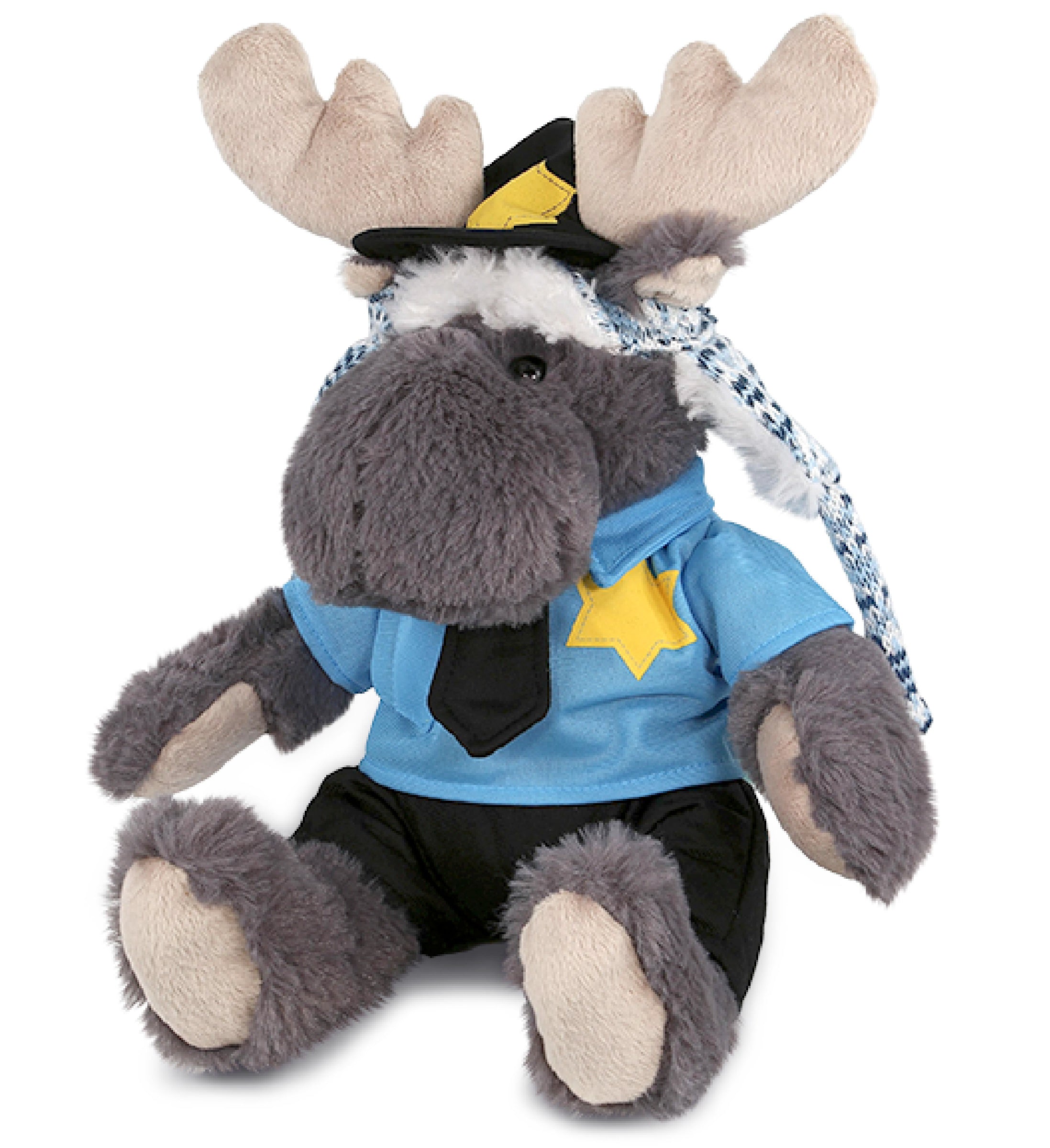 PLUSH POLICE - SUPER SOFT PLUSH WITH CLOTHES  - GREY MOOSE