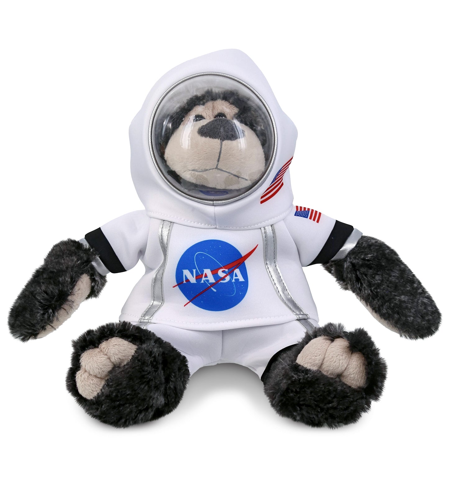 PLUSH ASTRONAUT - SUPER SOFT PLUSH WITH CLOTHES  - BLACK BEAR