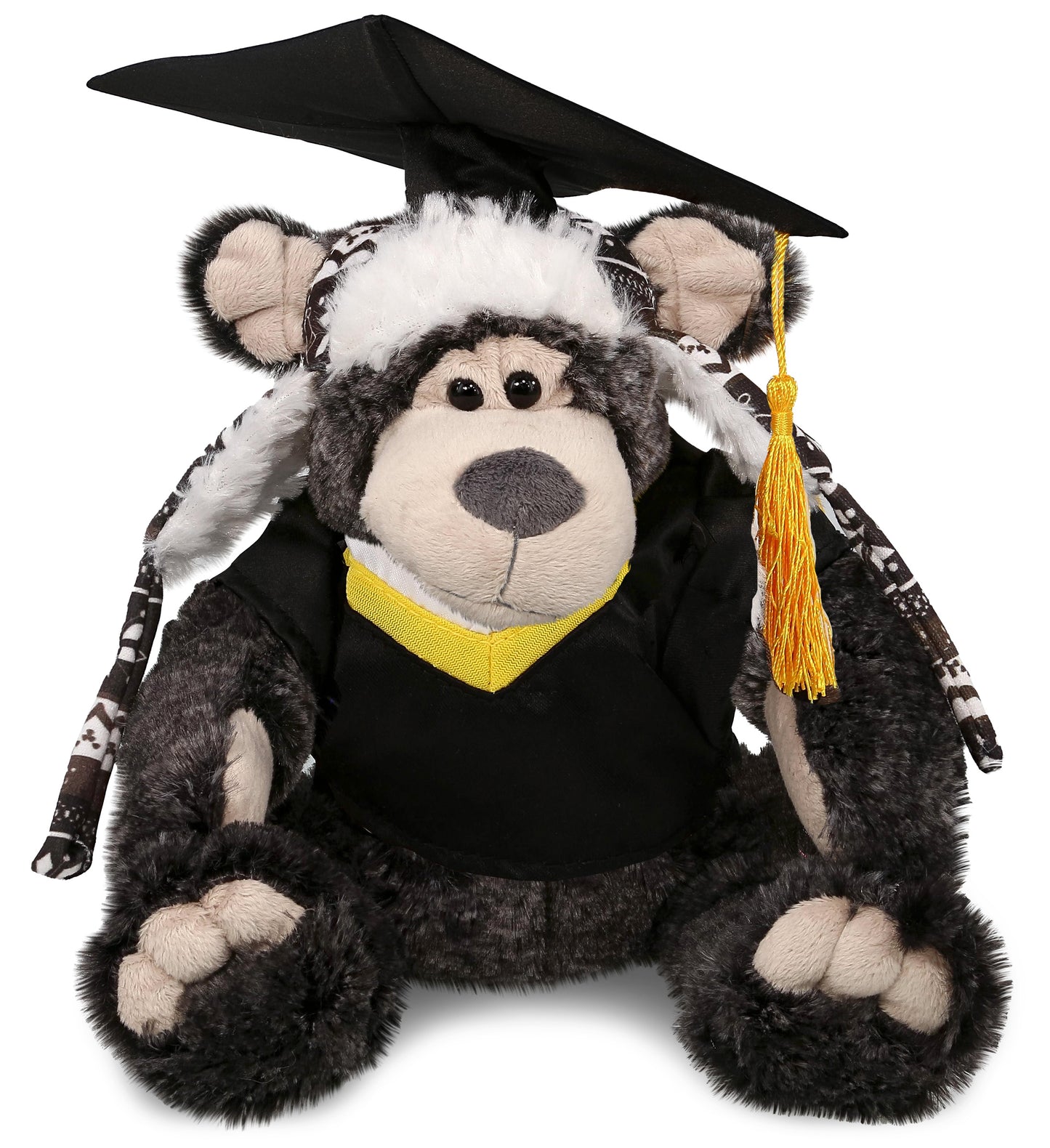 PLUSH GRADUATION - SUPER SOFT PLUSH WITH CLOTHES  - BLACK BEAR
