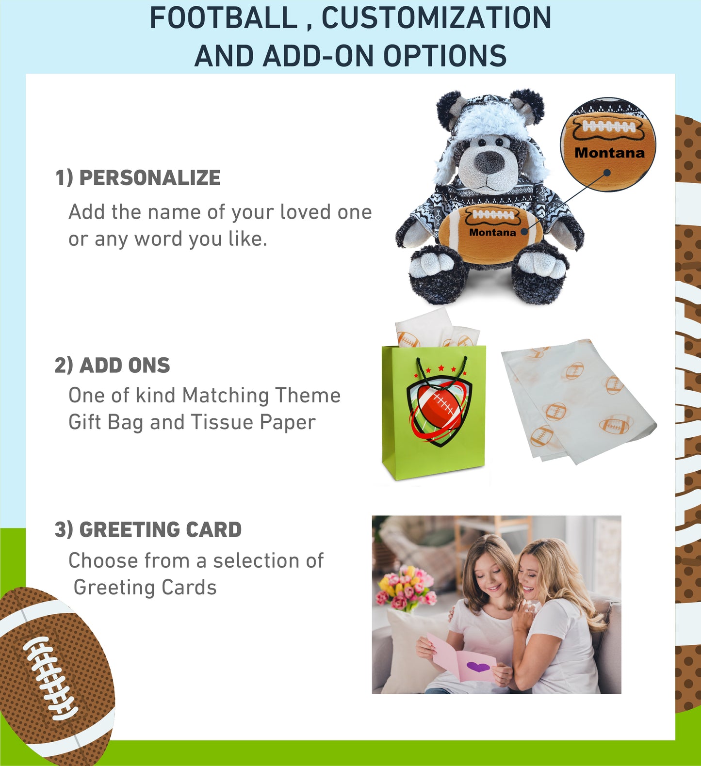 SUPER SOFT PLUSH WITH CLOTHES - BLACK BEAR WITH FOOTBALL PLUSH