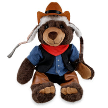 SUPER SOFT PLUSH WITH CLOTHES  - BROWN BEAR With COWBOY Dress Up